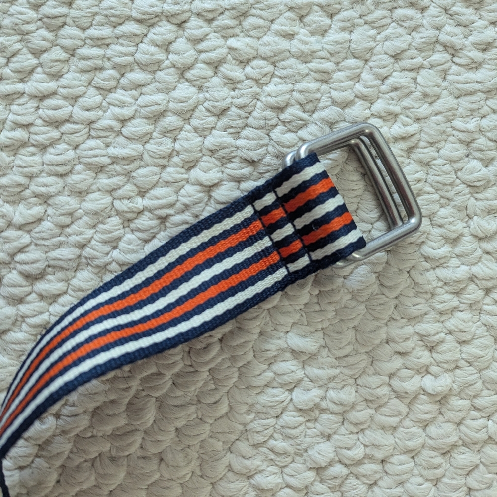 Orange, Navy, White Ribbon Belt